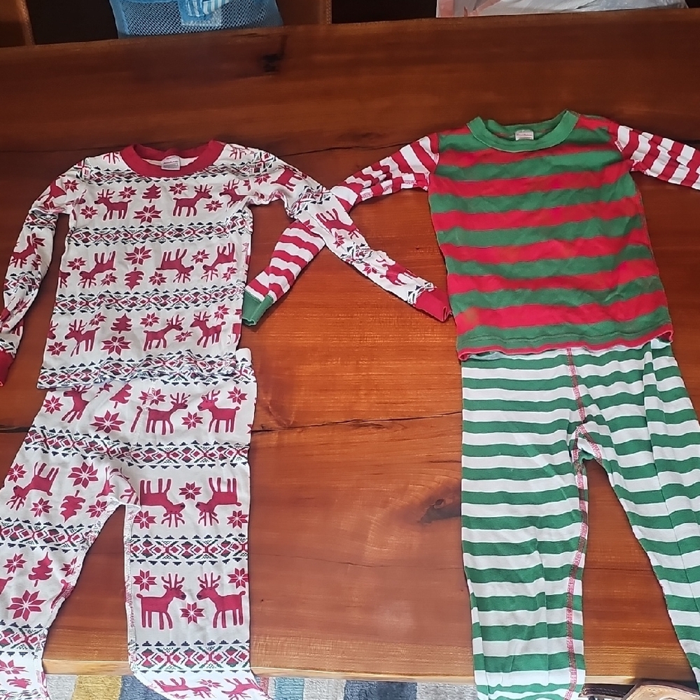 Festive Red and Green Kids Pajama Set